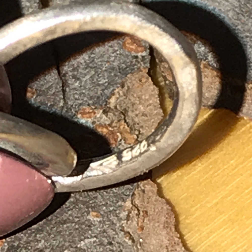 Sterling Solid Link Hammered Necklace - image 8